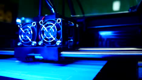 3D-printer-for-printer-model.-Working-in-the-lab,-3D-printing-technology,Quality--UHD-video-footage