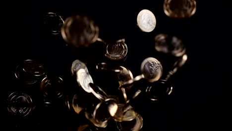 one-euro-coins-fall-on-a-black-background