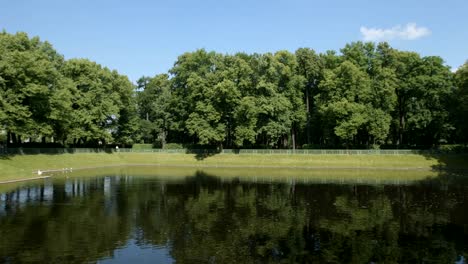 PAN:-Swan-Lake-in-the-Summer-Garden-in-the-summer---St-Petersburg,-Russia