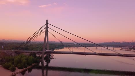 Video-of-bridge-at-sunset-in-Kyiv-Ukraine