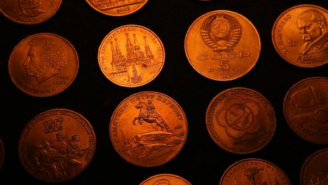 Old-Russian-Coins-footage