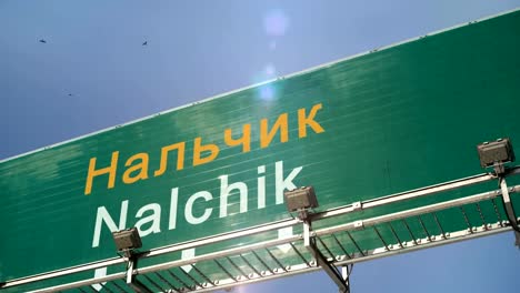 Flugzeug-Landung-Nalchik