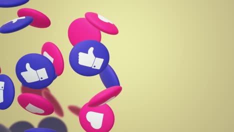 The-3d-rendering-Thumbs-up-and-heart- social-media-icon.