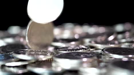 Slow-motion-falling-coin