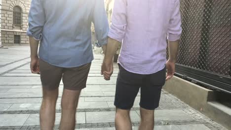 Gay-couple-exploring-a-city-in-Europe