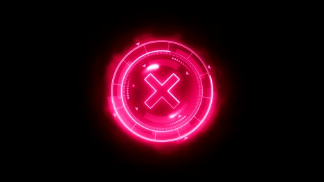 Futuristic-sports-game-loop-animation.-Versus-fight-background.-Radar-neon-digital-display.-X-target-mark.-Game-control-interface-element.-Battle-fight-sports-competition.