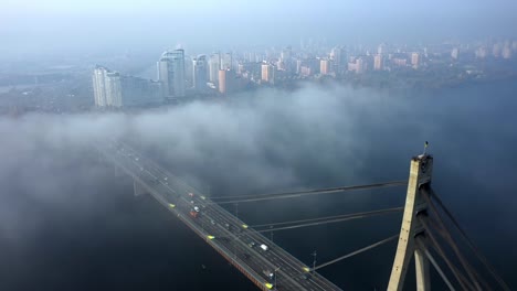 Aerial-View-Of-The-Foggy-Kyiv-City-In-Autumn.-HD