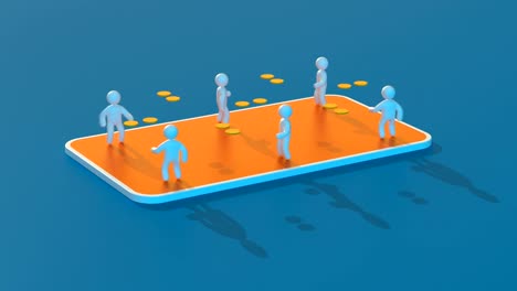 Animación-de-dinero-Bitcoin---animación-3D