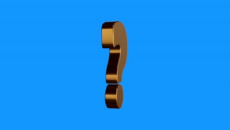 soft-gold-question-sign-spinning-animation-seamless-loop-on-blue-background---new-quality-unique-financial-business-animated-dynamic-motion-video-footage