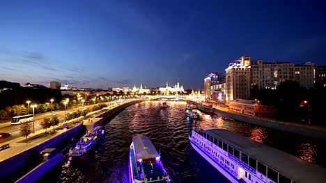 View-of-the-Kremlin-and-Moskva-River,-Moscow,-Russia--the-most-popular-view-of-Moscow