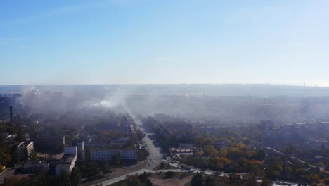 Smoke-from-the-metallurgical-plant-on-the-streets-of-the-city.