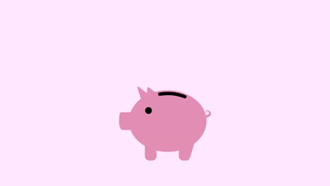 Ahorro-Piggy-Dinero-Piggy-Monedas-Animación-Piggy-Moneybox-Piggy