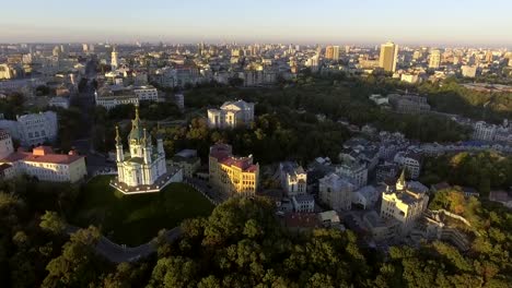 St.-Andrew's-Church-(Kiev)-Ukraine.-Cityscape-from-a-height.