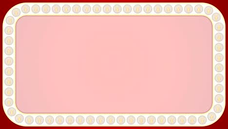 Chinese-yuan-coins-china-money-red-background-rectangle-frame