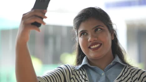 Young-overweight-beautiful-Indian-businesswoman-in-the-streets-outdoors