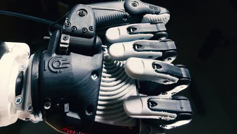 Robotic-hand-moves-fingers.-Artificial-intelligence-concept.