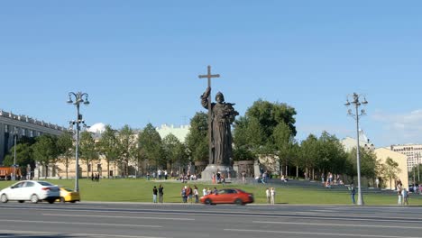 Denkmal-von-Wladimir-der-große---Moskau,-Russland