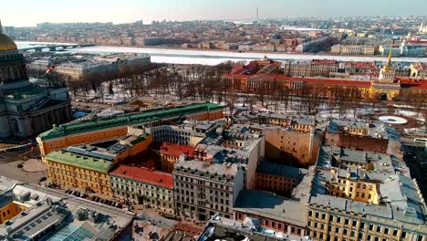 Aerial-panorama-in-the-center-of-the-Saint-Petersburg-city