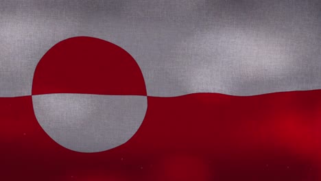 Grönland-Nationalflagge---winken