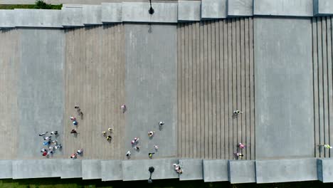 Odessa,-Ukraine,-Potemkin-Stairs.-Aerial-survey