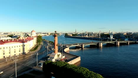 pictorial-orange-column-at-road-and-wide-river-aerial-view