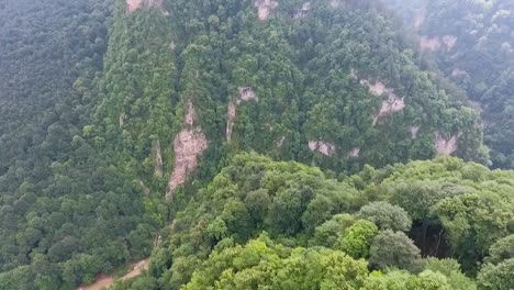 Luftaufnahme-der-bewaldeten-Hügel-im-Hochland