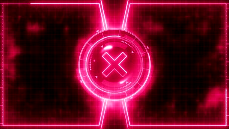 Futuristic-sports-game-loop-animation.-Versus-fight-background.-Radar-neon-digital-display.-X-target-mark.-Game-control-interface-element.-Battle-fight-sports-competition.