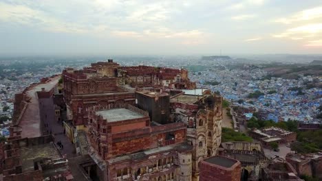 Captura-de-escaneo-del-Fuerte-de-Mehrangarh-en-Jodhpur,-Rajastán