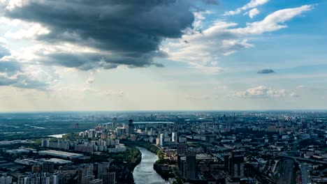 Aerial-view-of-the-city.-4k.-Time-lapse.-Moscow-arial-view