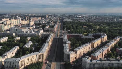 Aerial-view-of-the-beautiful-urban-landscape-of-high-rise-buildings