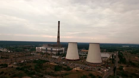 Old-thermal-power-station-creating-pollution-aerial