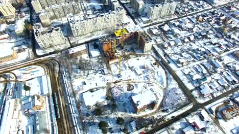 Buildings-construction-in-winter