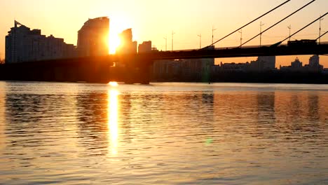 Sunset-river-bridge-city