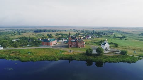 A-convent-on-the-shore-of-the-Lake.-Aerial-photography.-06