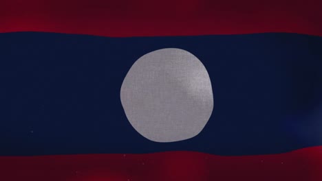 Laos-Nationalflagge-Waving