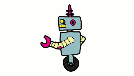 Kids-drawing-White-Background-with-theme-of-robot