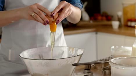 Woman-baking-a-cookies-for-Easter