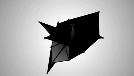 Abstrakt-Schwarz-Fraktal-geometrische-polygonal-oder-Lowpoly-Stil-schwarze-Kugel-aus-einem-dreieckigen