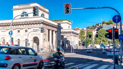 A-street-view-of-beautiful-historic-landmark---Porta-Venezia-timelapse