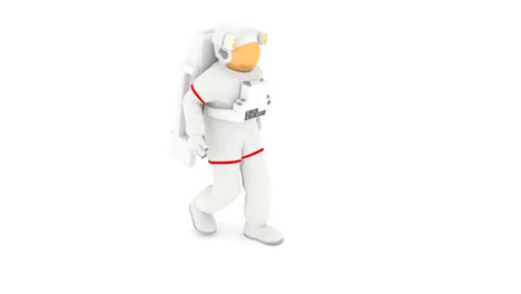 Astronaut-walking-on-a-white-ground