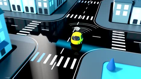 Self-driving-car---3D-Animation