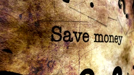 Save-money-grunge-concept