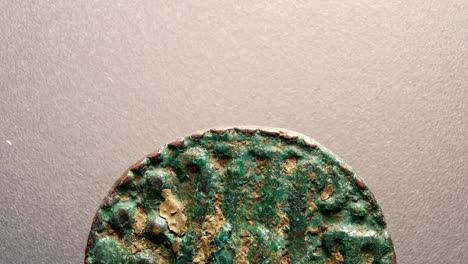 Close-up-of-very-old-coins