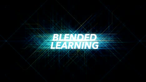 Digitale-Leitungen-Tech-Wort---BLENDED-LEARNING