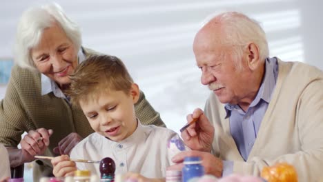 Happy-Family-Painting-Easter-Eggs