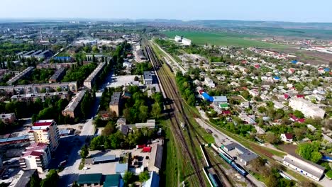 Panoramic-Aerial-drone-view-of-city