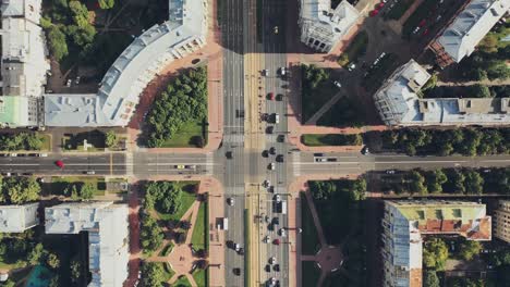 Aerial-view-of-the-beautiful-urban-landscape-of-high-rise-buildings