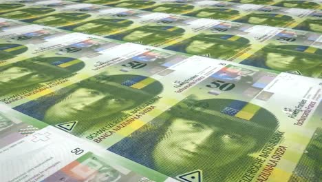 Banknotes-of-fifty-swiss-francs-of-Switzerland,-cash-money,-loop