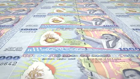 Banknotes-of-one-thousand-Sri-Lankan-rupees-of-Sri-Lanka,-cash-money,-loop