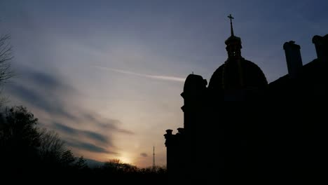 Beautiful-church,-sky-time-lapse-4k